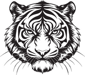 tiger head silhouette