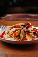 Hearty and delicious pasta with spices