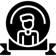 Personal Branding Glyph Icon