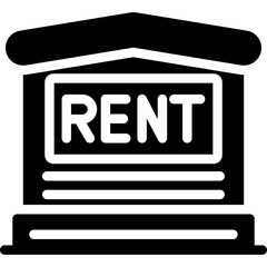 Rental Property Glyph Icon