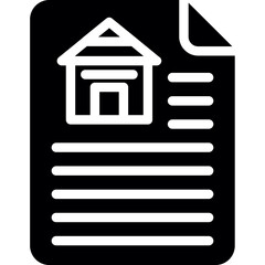 Lease Agreement Glyph Icon