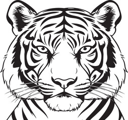 tiger head silhouette