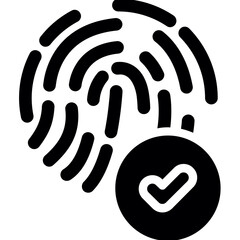 Fingerprint Scanner Glyph Icon