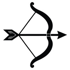 high-quality bow and arrow silhouette illustrations