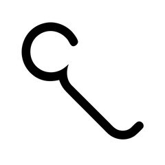 Meat Hook with Curved End Icon Design