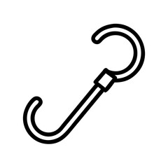 Meat Hook with Curved End Icon Design