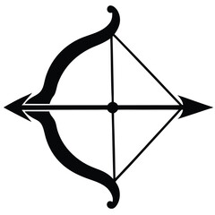 high-quality bow and arrow silhouette illustrations