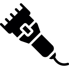 Hair Clipper Glyph Icon