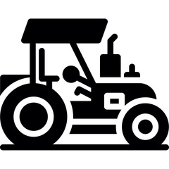 Tractor Glyph Icon