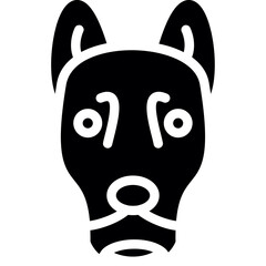 Shepherd Dog Glyph Icon