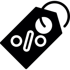 Discount Voucher Glyph Icon