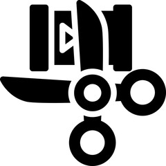 Editing Scissors Glyph Icon