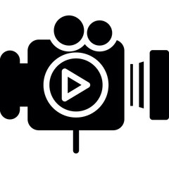 Film Production Crew Glyph Icon