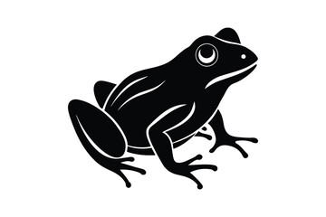 frog silhouettes vector illustration on white background