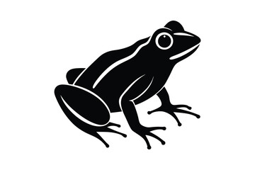 Creative frog animal silhouettes vector illustration on white background