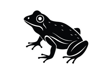 Creative frog animal silhouettes vector illustration on white background