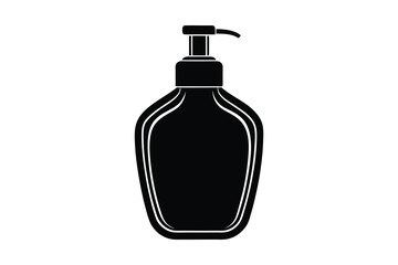 Sanitizer Liquid Hand Soap Icon silhouette vector illustration