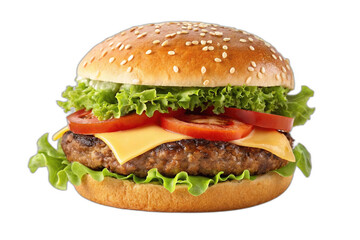 hamburger isolated on white