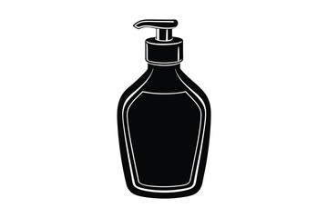 hand wash bottle silhouette vector illustration 