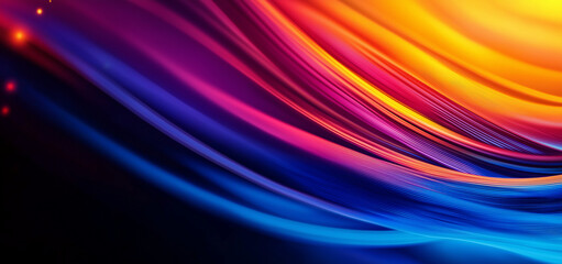 Obraz premium vibrant abstract gradient background featuring smooth flowing lines in shades of purple, orange, and blue, creating dynamic and energetic visual effect