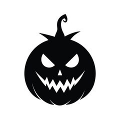 Jack O Lantern Pumpkin Silhouette Halloween Vector Design