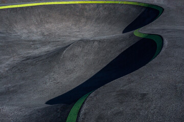 black skate court in the skate park