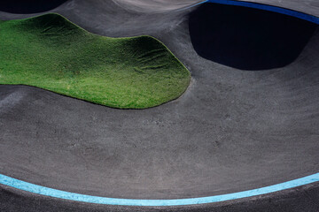 black skate court in the skate park