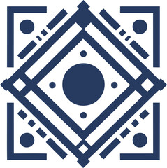 Pattern Geometric Mandala in Monochrome