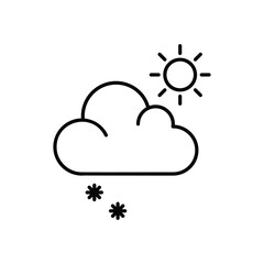 Snow With Sun Vector icon