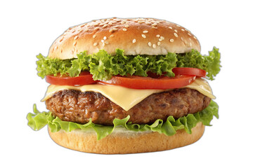 hamburger on white background