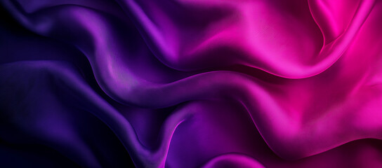 Obraz premium vibrant and smooth fabric texture featuring blend of purple and pink hues, creating dynamic and visually appealing gradient. flowing waves evoke sense of elegance and depth