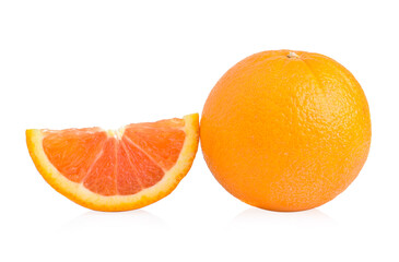 Orange fruit isolated on white background