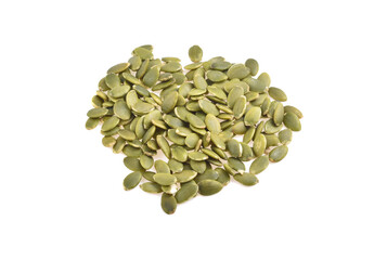 Pumpkin seeds isolated on a white background