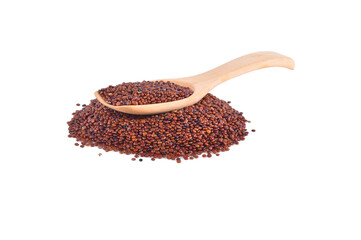 Red Quinoa seeds on white background