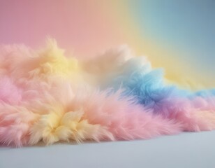 Fuzzy pink, blue, yellow ombre  Sweet, airy, dreamy backdrop , gradient, positive