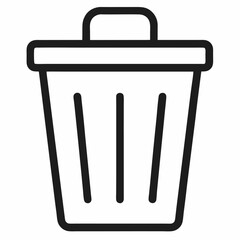 Trash icon, trash symbols, waste icon, rubbish icon, Garbage icon Outline Line