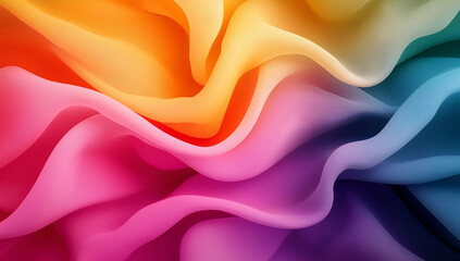 Obraz premium Colorful gradient background with soft curves and smooth waves creates vibrant and dynamic visual experience. blend of colors evokes sense of joy and creativity