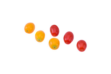 cherry tomatoes isolated on white background