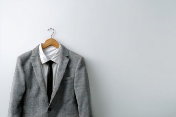 Classic Business Attire on White Background