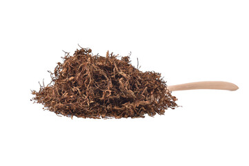 Dried tobacco isolated on white background