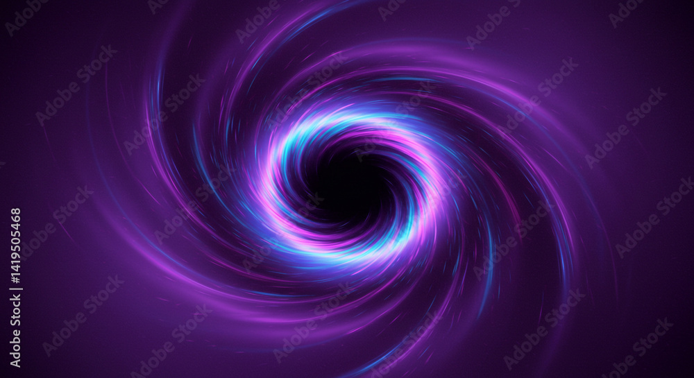 Aufkleber abstract purple and blue vortex with a dark center creating a swirling and mesmerizing visual effect