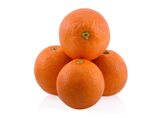 Blood orange fruit isolated on white background.