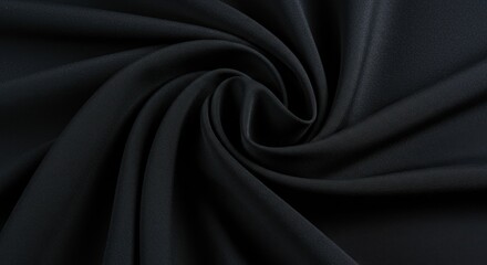 Fototapeta premium Black Fabric Swirl - Photo
