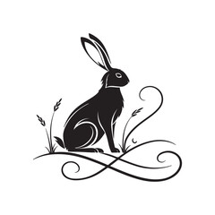 Rabbit silhouette clipart