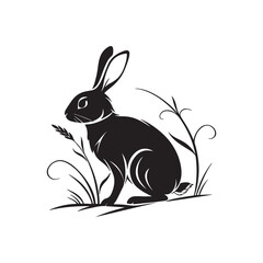 Rabbit silhouette clipart