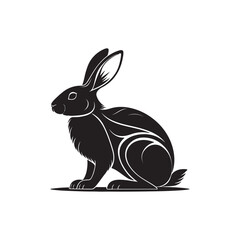 Rabbit silhouette clipart