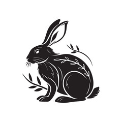 Rabbit silhouette clipart