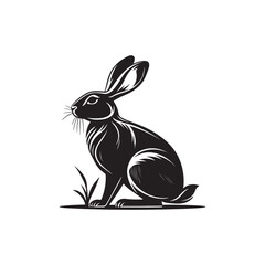 Rabbit silhouette clipart