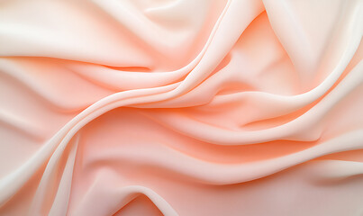Soft pink fabric drapes elegantly, showcasing delicate folds and smooth texture. This serene textile is perfect for fashion, interior design, or artistic projects, evoking sense of calm and beauty