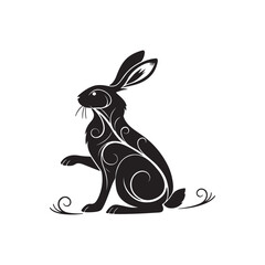 Rabbit silhouette clipart